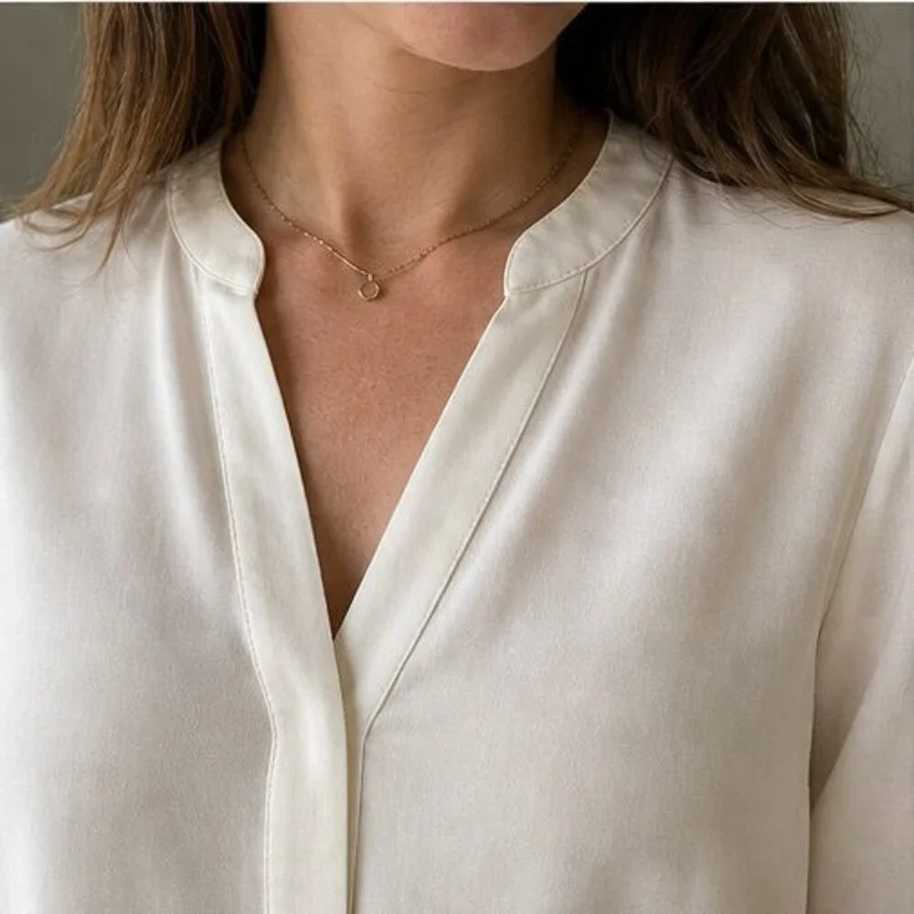 White Pleated Blouse